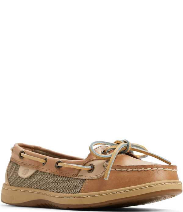 スペリー レディース シューズ なめし革 Sperry Angelfish Leather Boat Shoes Linen