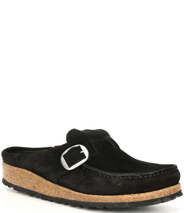 ビルケンシュトック レディース シューズ サンダル スエード Birkenstock Women's Buckley Suede Clogs Black ブラック｜ReVida 店