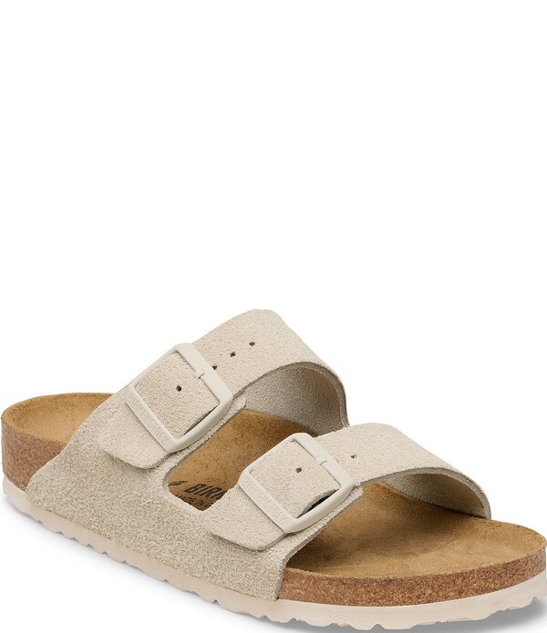 ビルケンシュトック レディース シューズ パンプス サンダル スエードクロス Birkenstock Women\u0027s Arizona Suede Banded Slide Sandals Oyster