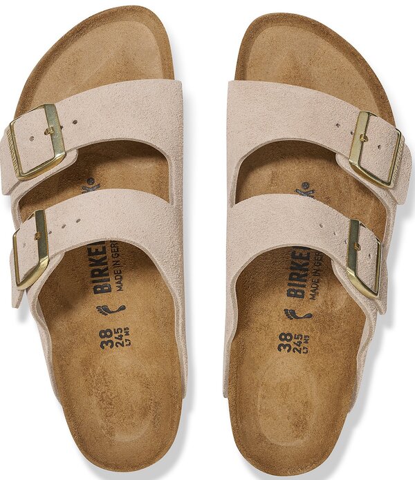 ビルケンシュトック レディース シューズ パンプス サンダル スエードクロス Birkenstock Women\u0027s Arizona Suede Banded Slide Sandalsandcastle
