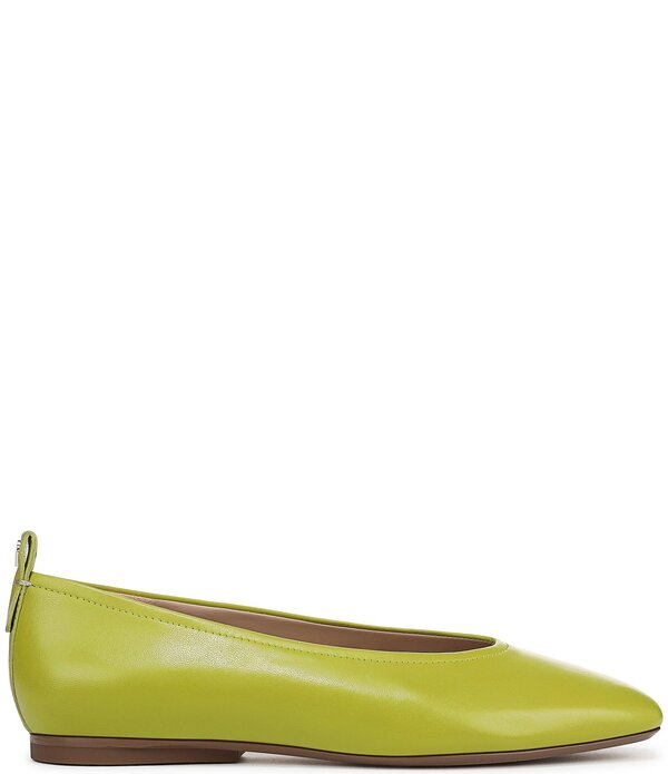 ナチュライザー レディース シューズ パンプス なめし革 Naturalizer 27 EDIT Carla Leather Square Toe Casual Ballet Flats Chartreuse シャルトリューズ