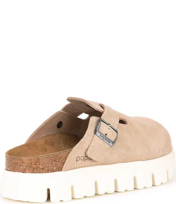 ビルケンシュトック レディース シューズ サンダル プラットフォーム スエード Papillio by Birkenstock Women's Boston Chunky Suede Platform Clogs Warm Sand サンド|ReVida 店