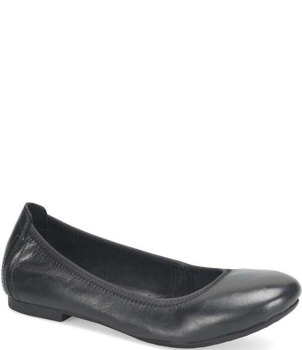 ボーン レディース シューズ パンプス なめし革 Born Julianne Leather Slip On Ballet Flats Black 黒いこと