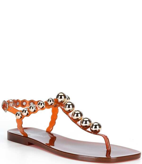 ジェフリー キャンベル レディース シューズ サンダル Jeffrey Campbell Plated Flat Stud Thong Sandals Orange Gold オレンジ色