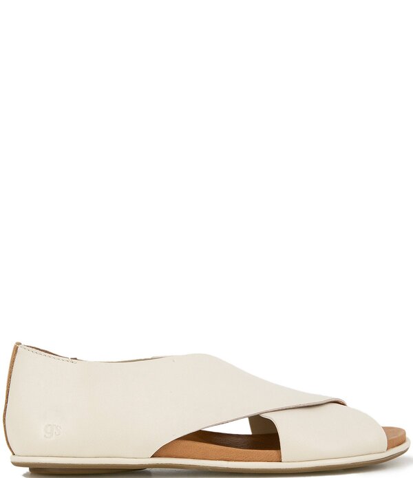 ジェントルソウルズ レディース シューズ パンプス サンダル なめし革 Gentle Souls Laniey Leather Criss-Cross Band Flat Sandalstone 石ころ