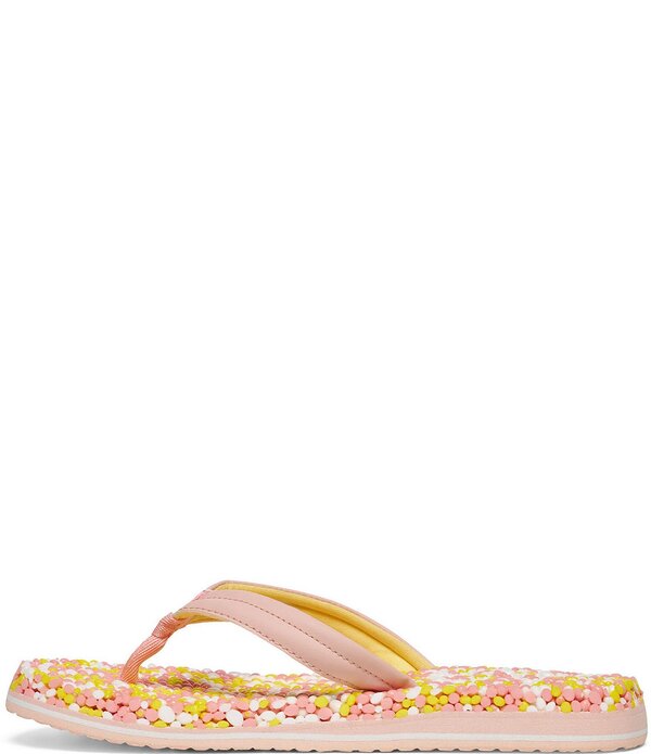 サヌーク レディース シューズ サンダル Sanuk Women\u0027s Bubblecush Rainbow Flip Flops Pearl Blush パール
