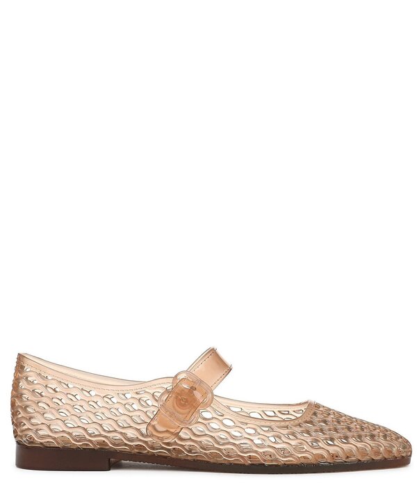 サムエデルマン レディース シューズ パンプス Sam Edelman Michaela Jelly Mary Jane Flats Transparent Brown 赤銅色