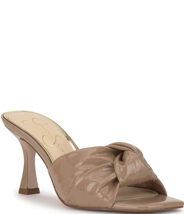 ジェシカシンプソン レディース シューズ サンダル Jessica Simpson Evirra Patent Knottedresslide Sandals Chai Latte