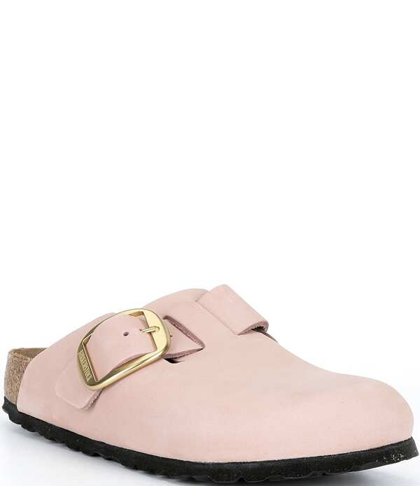 ビルケンシュトック レディース シューズ サンダル Birkenstock Women\u0027s Boston Big Buckle Nubuck Clogsoft Pink サクラ色