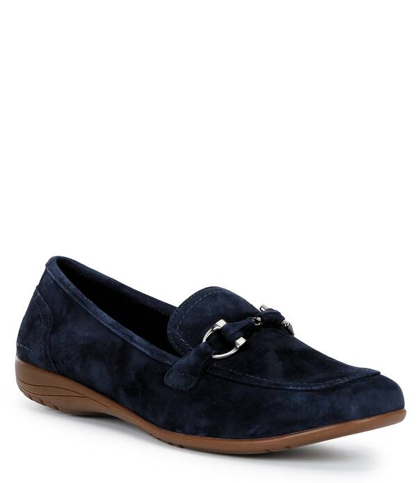 ジョセフセイベル レディース シューズ パンプスエード 置き目毛革 Josef Seibel Fenja 34 Suede Bit Buckle Loafers Indigo インディゴ