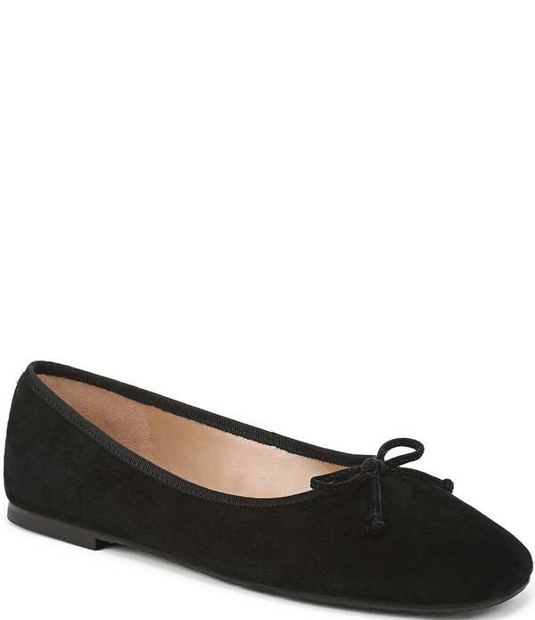 サムエデルマン レディース シューズ パンプスエード Sam Edelman Alie Suede Bow Detail Ballet Flats Black 黒いこと