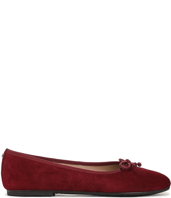 サムエデルマン レディース シューズ パンプスエード Sam Edelman Alie Suede Bow Detail Ballet Flats French Merlot