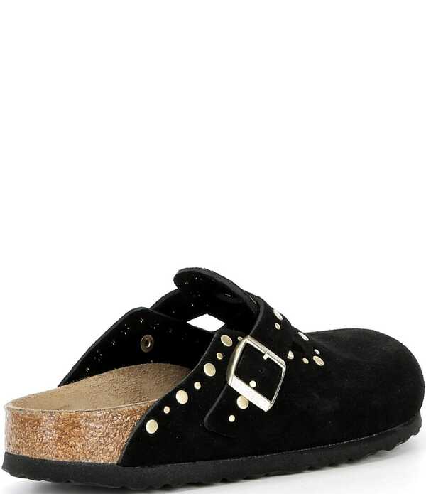 ビルケンシュトック レディース シューズ サンダル スエードクロス Birkenstock Women\u0027s Boston Suede Rivet Studded Clogs Black 黒いこと