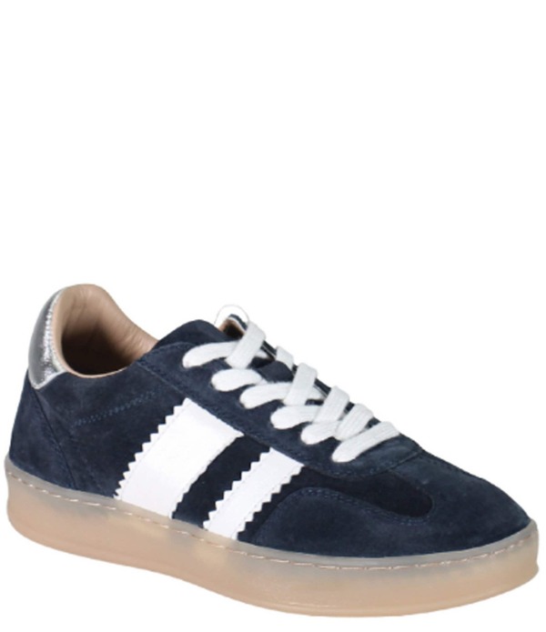 ディバトゥルー レディース ボトムス 心地よいズボン下 スニーカー スエードクロス Diba True Jon Qwill Suede Sneakers Navy/Pearl パール