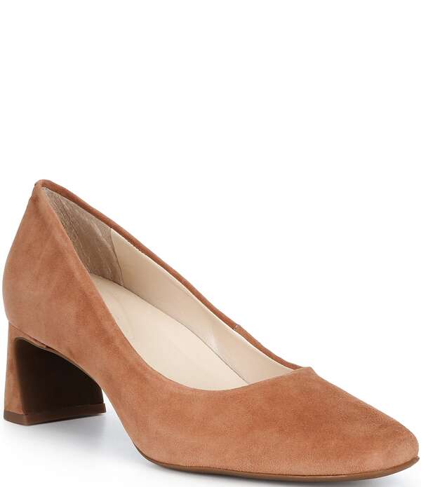 アレックスマリー レディース シューズ 踵 スエードクロス Alex Marie Daphne Suede Block Heel Pumps Ibiza Nude