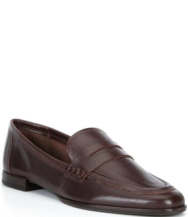 アントニオ メラーニ レディース シューズ スリッポン・ローファー なめし革 Antonio Melani Cain Two Leather Penny Loafers Ground Coffee 珈琲