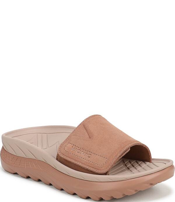バイオニック レディース シューズ サンダル プラットホーム スエードクロス Vionic Rejuvenate Suede Recovery Platform Arch Support Slide Sandals Mocha Mousse モカ