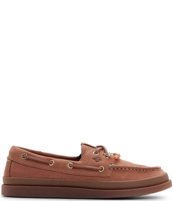 スペリー レディース シューズ パンプス Sperry Women\u0027s AO 2-Eye Mudguard Charm Ornamented Boat Shoes Amaretto