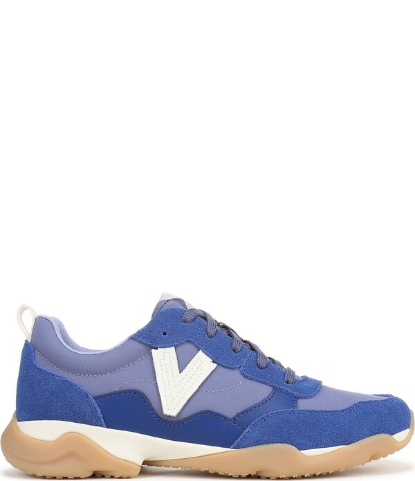 バイオニック レディース シューズ スニーカー スピード競技 なめし革 Vionic Walk Slim Glide Sleek Leather Lace Up Sneakers Mazarine Blue 青色