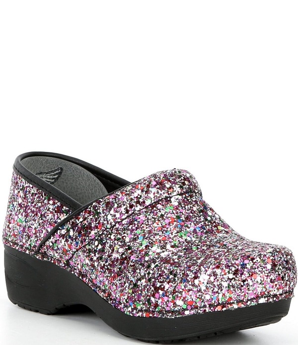 ダンスコ レディース シューズ サンダル レザー Dansko XP 2.0 Glitter Leather Clogs Party|ReVida 店