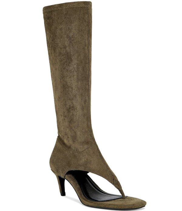 アザレア 壱 レディース シューズ サンダル ブーツ Azalea Wang Cecile Soft Stretch Thong Boots Olive オリーブ