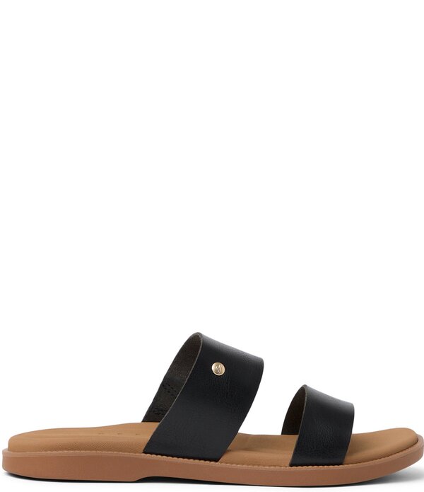 岩礁 レディース シューズ パンプス サンダル Reef Sunny Alisah Two Bar Slide Sandals Black 黒いこと