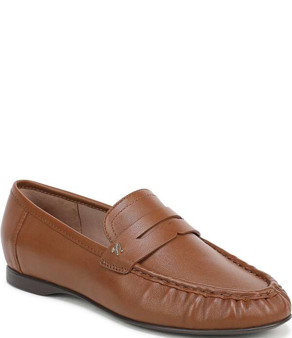 ナチュライザー レディース シューズ パンプス なめし革 置き目毛皮 Naturalizer Bloom Leather Penny Loafers Walnut Wake