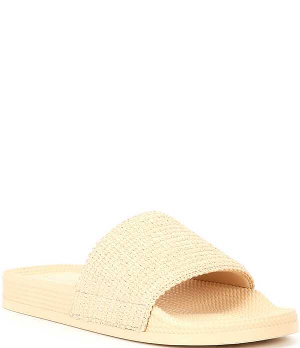 ジャンビニ レディース シューズ パンプス サンダル Gianni Bini Summadaze Raffia Banded Pool Slide Sandals Natural