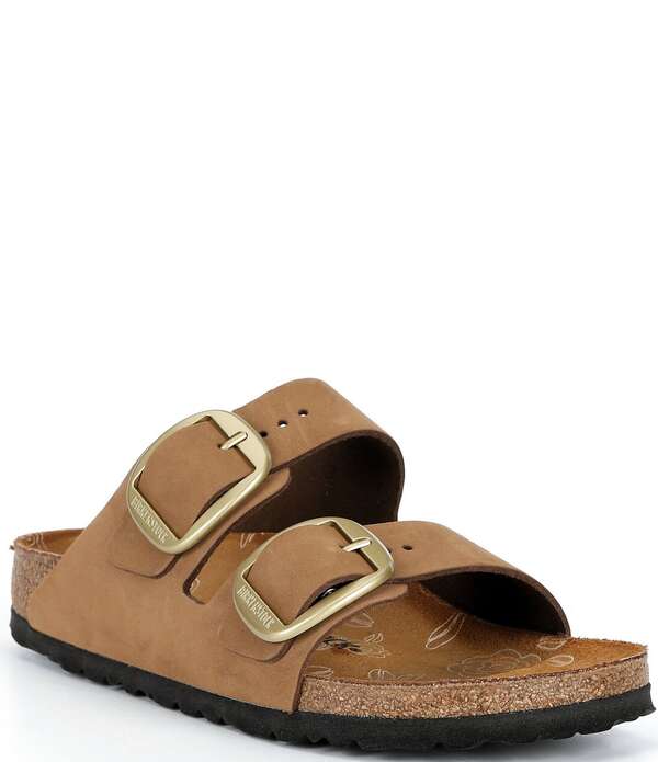 ビルケンシュトック レディース シューズ パンプス プリント サンダル Birkenstock Women's Arizona Big Buckle Printed Footbed Slide Sandals Mink ミンク｜ReVida 店