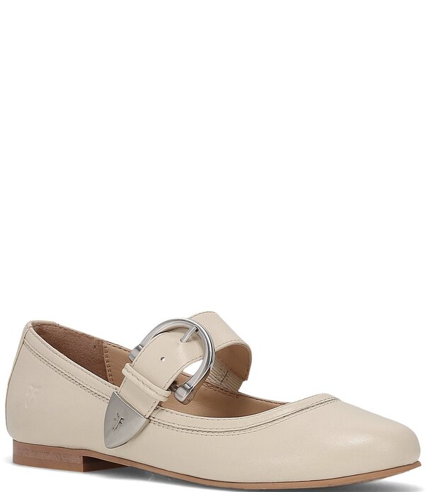フライ レディース シューズ パンプス Frye Carson Mary Jane Flats Ecru エクリュ｜ReVida 店