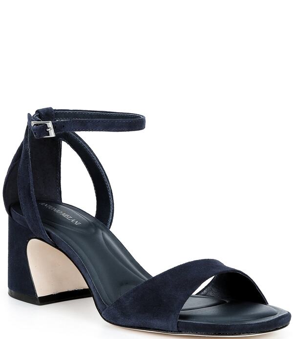 アントニオ メラーニ レディース シューズ 踵 サンダル スエードクロス Antonio Melani Alice Suede Block Heel Sandals Vessel Blue 青み