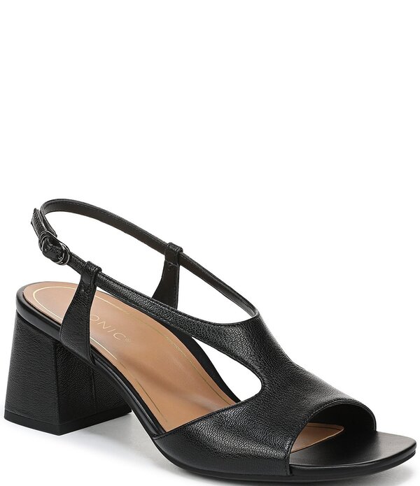 バイオニック レディース シューズ サンダル レザー ヒール Vionic Raqueleather Block Heel Dressandals Black ブラック|ReVida 店