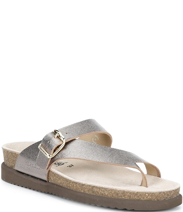 メフィスト レディース シューズ パンプス サンダル なめし革 Mephisto Helen Buckle Detaileather Casual Sandals Gold ゴールド