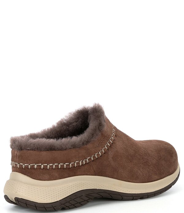メレル レディース シューズ サンダル スエード Merrell Women's Encore Ice 5 Waterproof Suede Fur Lined Clogs Bracken|ReVida 店