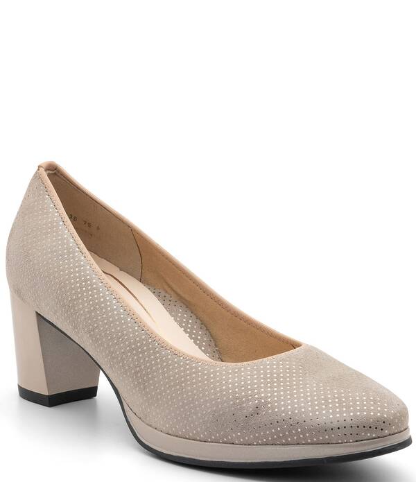 アラ レディース シューズ パンプス プラットホーム スエードクロス 踵 ara Ophelia Pin Dot Suede Block Heel Platform Pumps Black 黒いこと