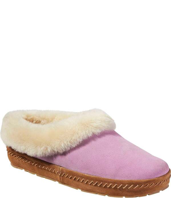 エルエルビーン レディース シューズ サンダル L.L.Bean Wicked Good Shearling Squam Lake Slippers Pale Mauve