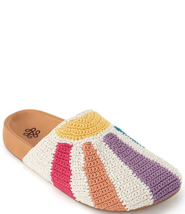 ザサック レディース シューズ サンダル 刷り上げる The Sak Bolinasunbeam Print Crochet Clogs Multi Sunbeam マルチ色合い