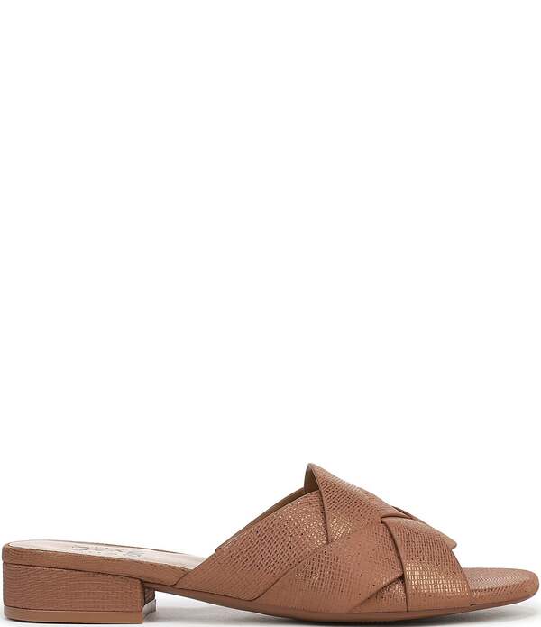 ナチュライザー レディース シューズ サンダル なめし革 Naturalizer Morena 2 Shimmer Leather Slide Sandals English Tea