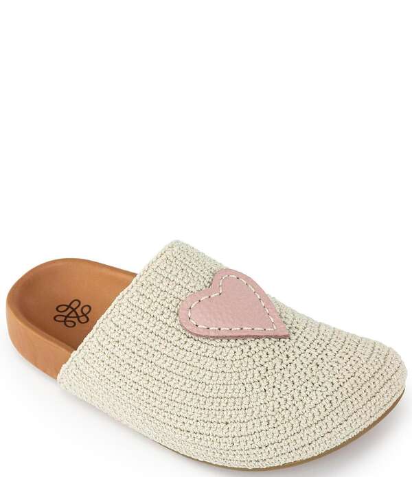 ザサック レディース シューズ サンダル The Sak Bolinas Heart Crochet Clogs Ecru Rosewood Heart エクリュ