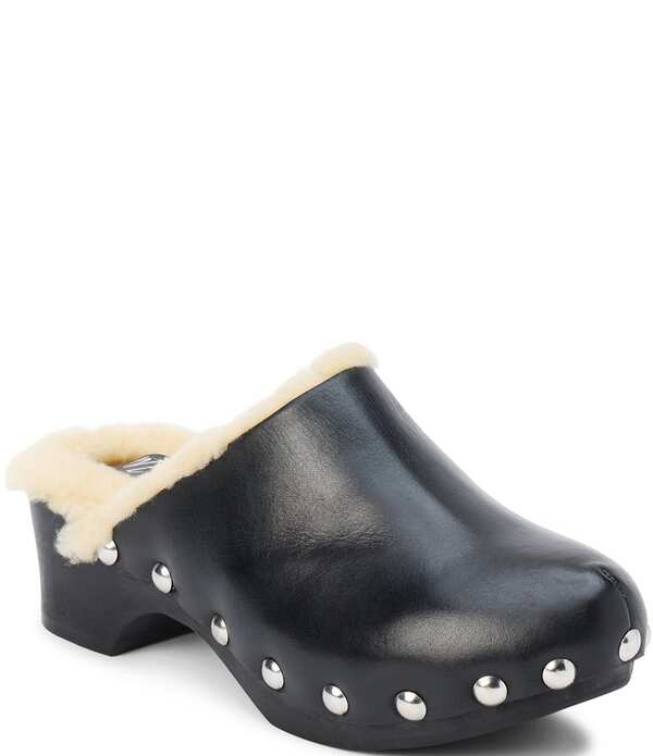 マチス レディース シューズ サンダル レザー Matisse Mayfair Leather Studded Clogs Black ブラック|ReVida 店