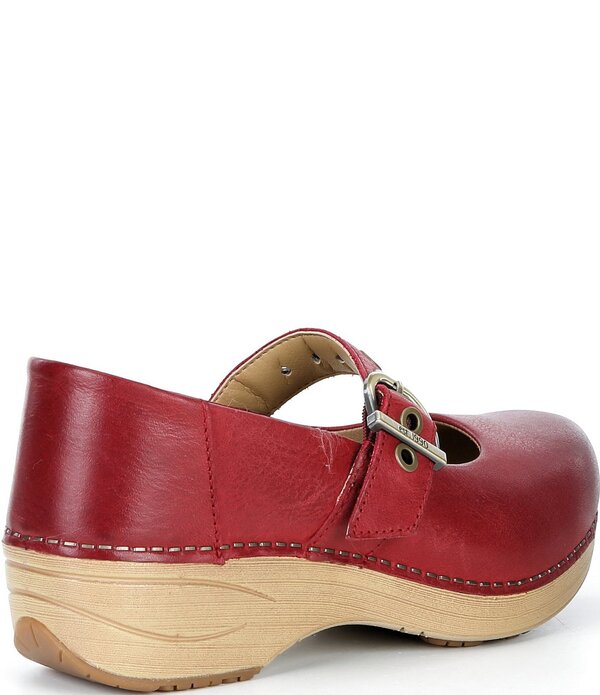 ダンスコ レディース シューズ サンダル レザー Dansko XP 2.0 Leather Mary Jane Clogs Red レッド｜ReVida 店