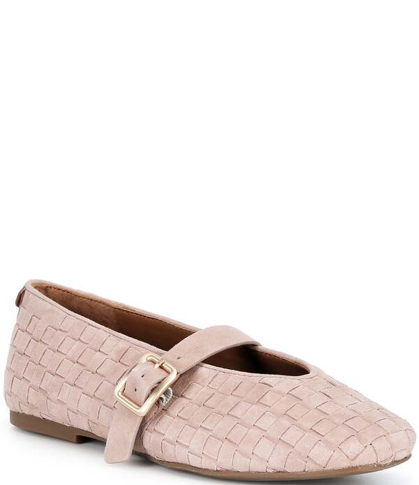 ジェントルソウルズ レディース シューズ パンプスエード Gentle Souls Winifred Woven Suede Mary Jane Ballet Flats Light Pink Suede サクラ色