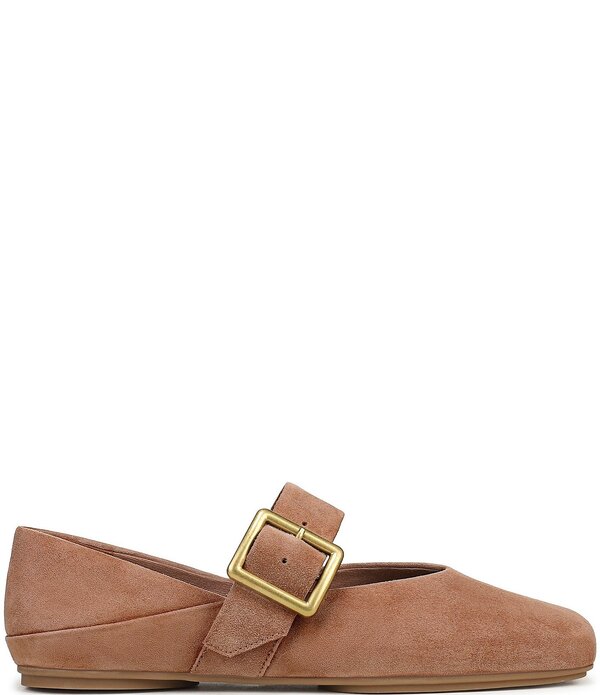 フランコサルト レディース シューズ パンプスエード Franco Sartoakesuede Square Toe Mary Jane Ballet Flats Blush 毛はらい