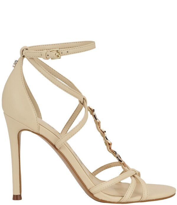 ゲス レディース シューズ サンダル トール Guess Chaella Metallic Sculpted Hardware Dressandals Ivory 象牙色