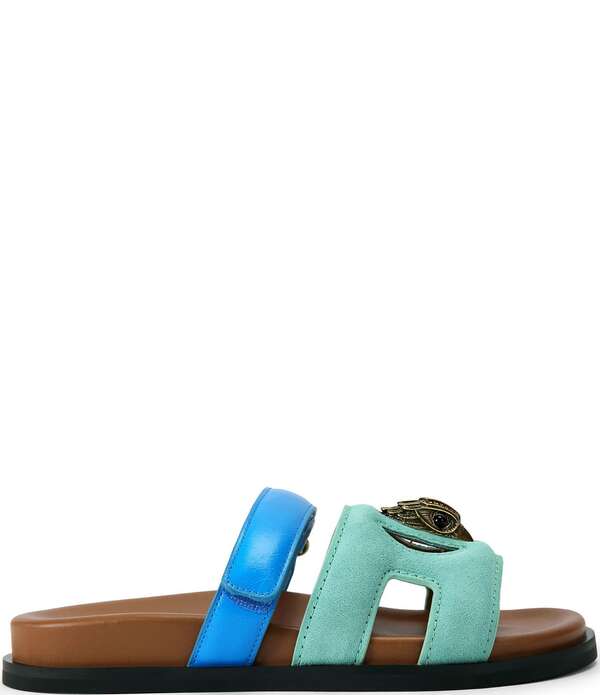 カートジェイガーロンドン レディース シューズ パンプス カットアウト サンダル スエードクロス Kurt Geiger London Eagle Cut Out Suede Slide Sandals Blue Multi 青色
