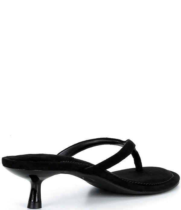 ジービー レディース シューズ サンダル スエードクロス 踵 GB 90s-Baby Suede Heeled Thong Dressandals Black 黒いこと