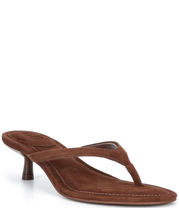 ジービー レディース シューズ サンダル スエードクロス 踵 GB 90s-Baby Suede Heeled Thong Dressandals Brunette