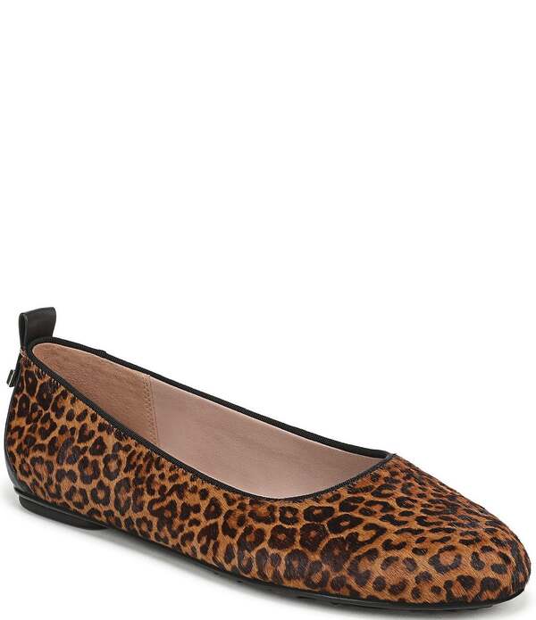 ナチュライザー レディース シューズ パンプス 刷り上げる Naturalizer Ava Leopard Print Calf Hairound Toe Ballet Flats Dark Chestnut Leopard 毛の荒物