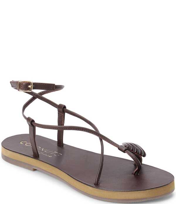 マチス レディース シューズ サンダル なめし革 Matisse Cassian Leather Shell Toe Loop Sandals Choco