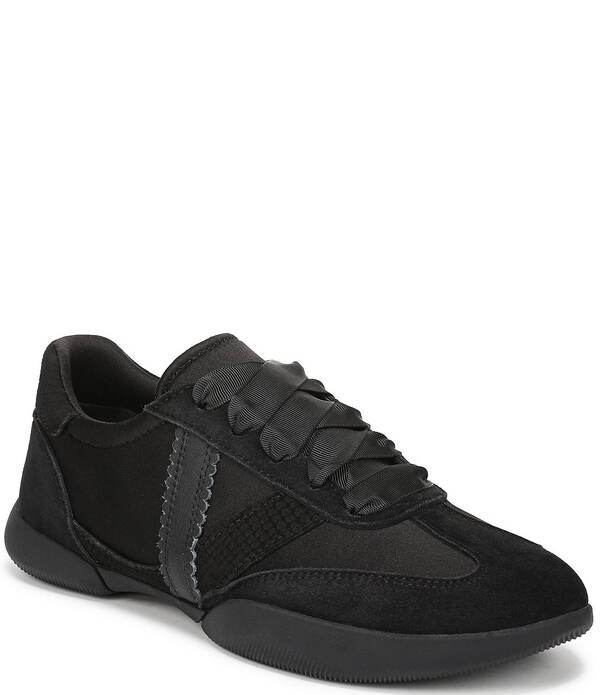 バイオニック レディース シューズ スニーカー ナイロン スピード競技 なめし革 Vionic Arabelle Nylon And Leather Lace Up Sneakers Black 黒いこと